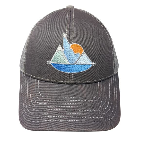 Idaho Sunset Strapback Trucker Hat Gray OS Adjustable Embroidered Mesh Back Ha - Picture 1 of 9
